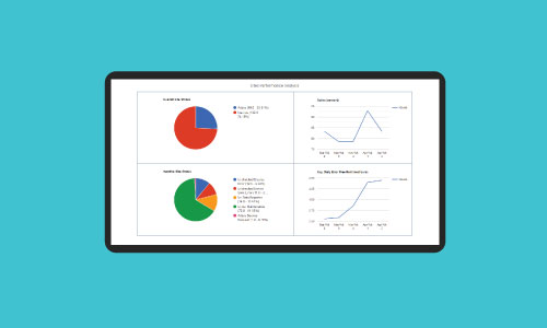 The Fieldmobi management Dashboard with Graphical Analytics